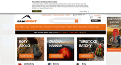 Desktop Screenshot of gamisport.cz