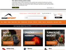 Tablet Screenshot of gamisport.cz